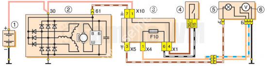 Схема подключения генератора 37.3701 на ВАЗ-2107